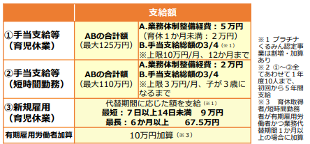 育休中等業務代替支援コース